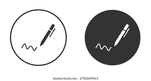Write icon logo design illustration template. Solid Style