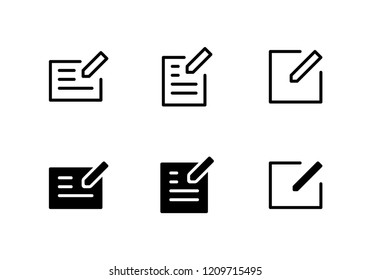 Write Icon Logo Vector Symbol. Edit Icon