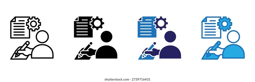 Write Icon Multi Style Vector Illustration