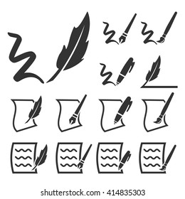 write icon set