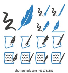 write icon set