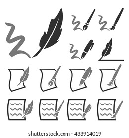 write icon set