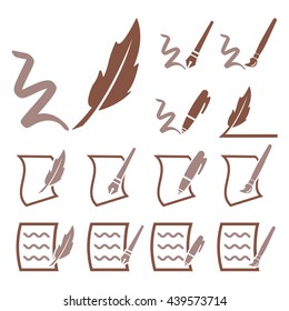 write icon set