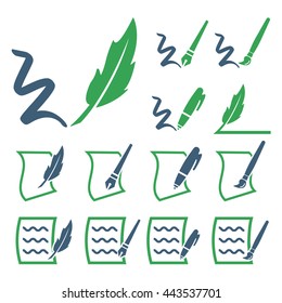 write icon set