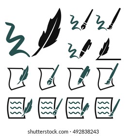write icon set