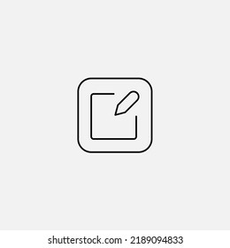 Guión de icono de escritura vector,Símbolo, ilustración de logotipo para web y móvil