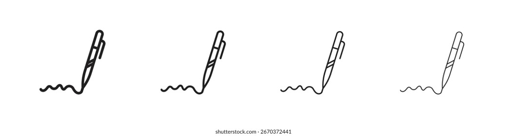 Escribir icono simple paquete de Vectores negros. Elemento de infografía de diseño
