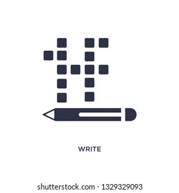 write icon. Simple element illustration from hobbies concept. write editable symbol design on white background. Can be use for web and mobile.