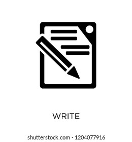 Write icon. Write symbol design from Communication collection. Simple element vector illustration on white background.