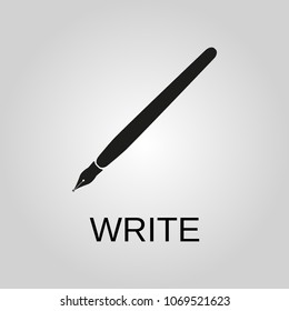 Write icon. Write symbol. Flat design. Stock - Vector illustration