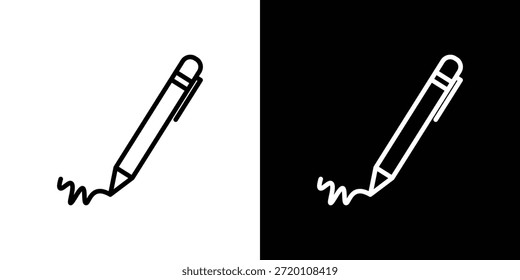 Escribir estilo de contorno de símbolo de icono. Icono editable en EPS10