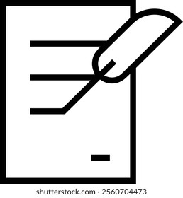 write icon. Thin linear style design isolated on white background