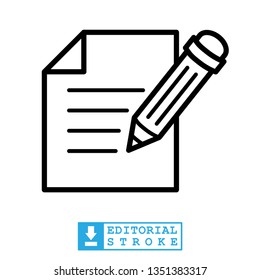 write icon in trendy flat design  