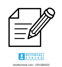 write icon in trendy flat design  