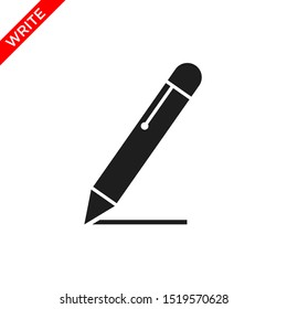 write icon in trendy flat design, pencil icon 