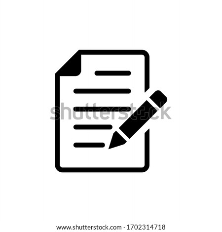 Write icon vector. Document and file icon symbol illustration