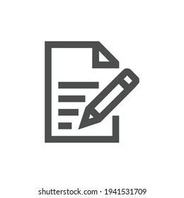 Write icon vector. Document icon vector illustration