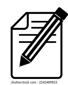 Write icon vector. Document icon vector illustration