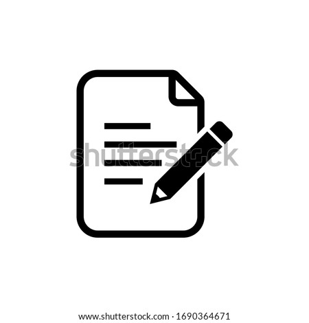 Write icon vector. Document icon vector illustration