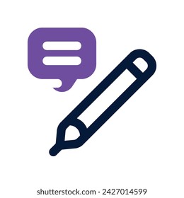 write icon. vector dual tone icon for your website, mobile, presentation, and logo design.