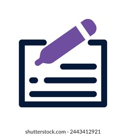 write icon. vector dual tone icon for your website, mobile, presentation, and logo design.