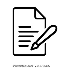 Write icon vector. Form icon symbol illustration on white background