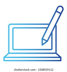 Write Icon, Vector Illustration, Business Outline
