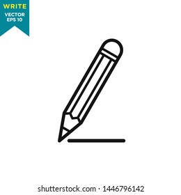 write icon vector logo template 