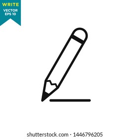 write icon vector logo template 