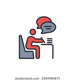 write icon. vector.Editable stroke.linear style sign for use web design,logo.Symbol illustration.