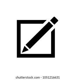 Write a letter vector icon