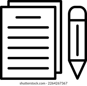 Write Line Vector Icon Design