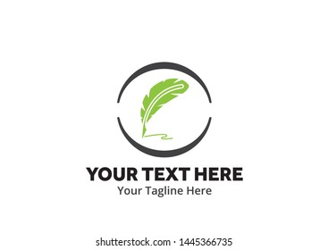 write logo , writer logo ,write icon writer icon flat style design with color for identity , business and button
