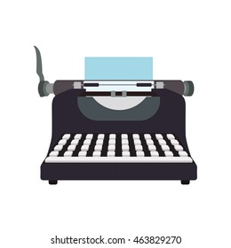 Write machine technology retro vintage icon. Isolated and flat illustration. Vector graphic