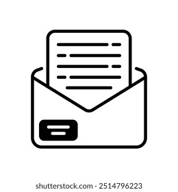 Write Mail icon vector stock illustration