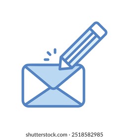 Write Mail icon vector stock illustration