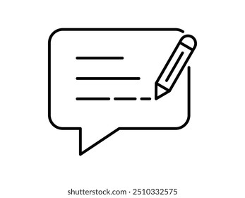 Write Message Generic Outline Icon Symbol