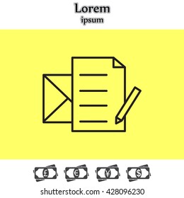 write a message icon