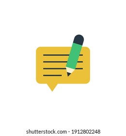 Write message icon in color icon, isolated on white background 