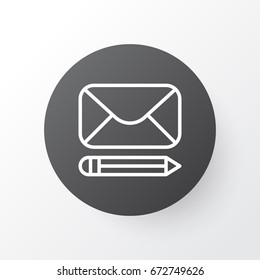 Write Message Icon Symbol. Premium Quality Isolated Edit Element In Trendy Style.