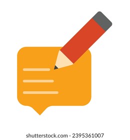 Write Message Vector Flat Icon For Personal And Commercial Use.
