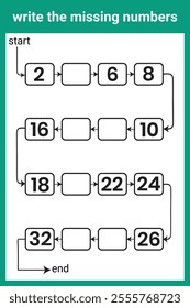 
Write the missing number Mathematics worksheet, Math activity Education developing worksheet for kids and toddlers 
