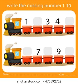 Write The Missing Number One To Ten On Train