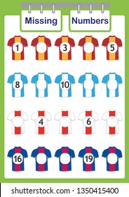 write the missing numbers, mathematics for children, Counting educational game for kids