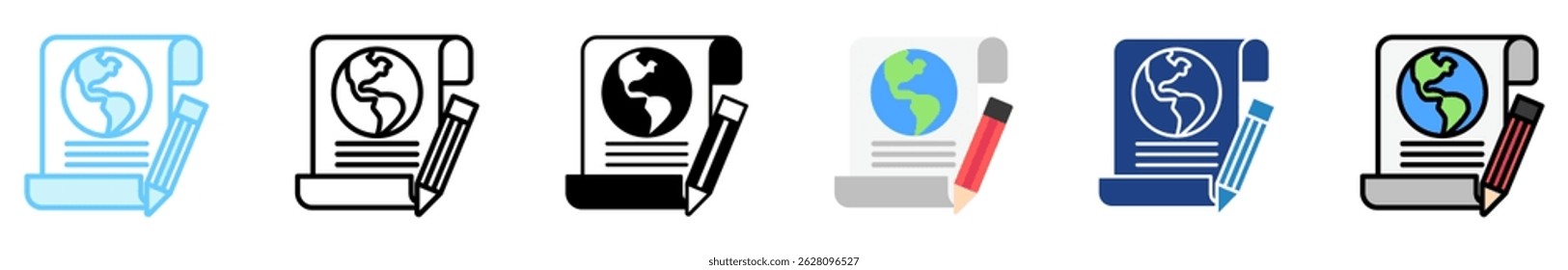 Vector para UI, UX, App, Web, digital o impreso, relacionado con los días internacionales de la alfabetización, la educación.