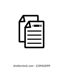 Write a Note Icon - Black color
