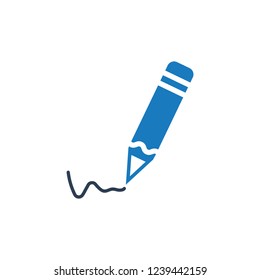 Write a Note Icon - Black on a white background