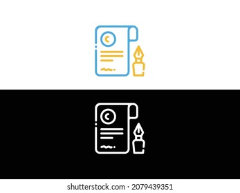 Write note icon Royalty Free Vector. business memo icon.