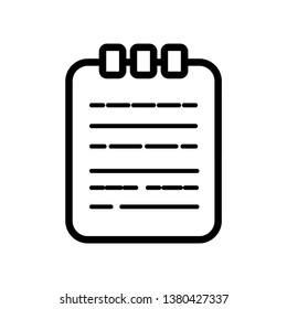 Write note icon vector vector symbol.