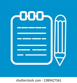 Write note icon vector vector symbol.